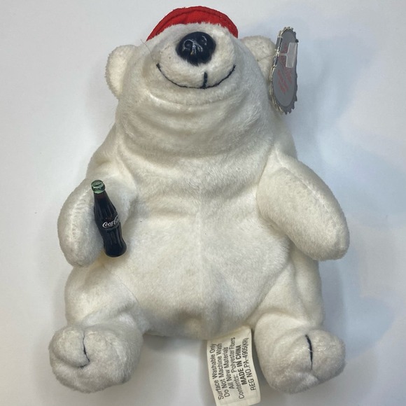 1997 Collectible Coca Cola Polar Bear Bean Bag Plush Beanie Baby #0111 - Picture 3 of 11